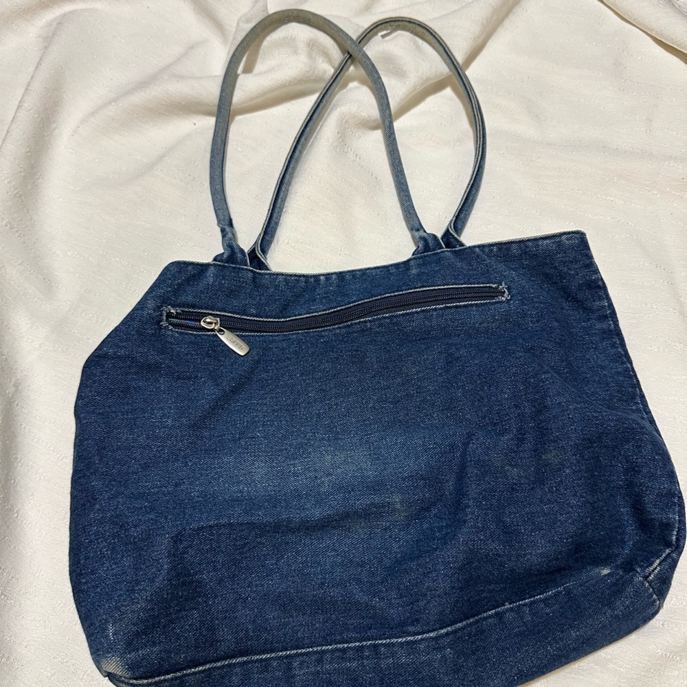 Blue Denim Tote Bag - Picture 3 of 4